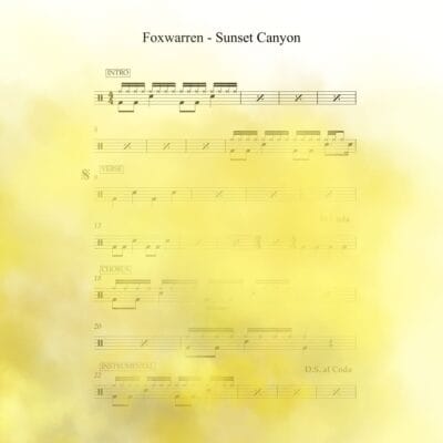 Foxwarren - Sunset Canyon drum sheet music